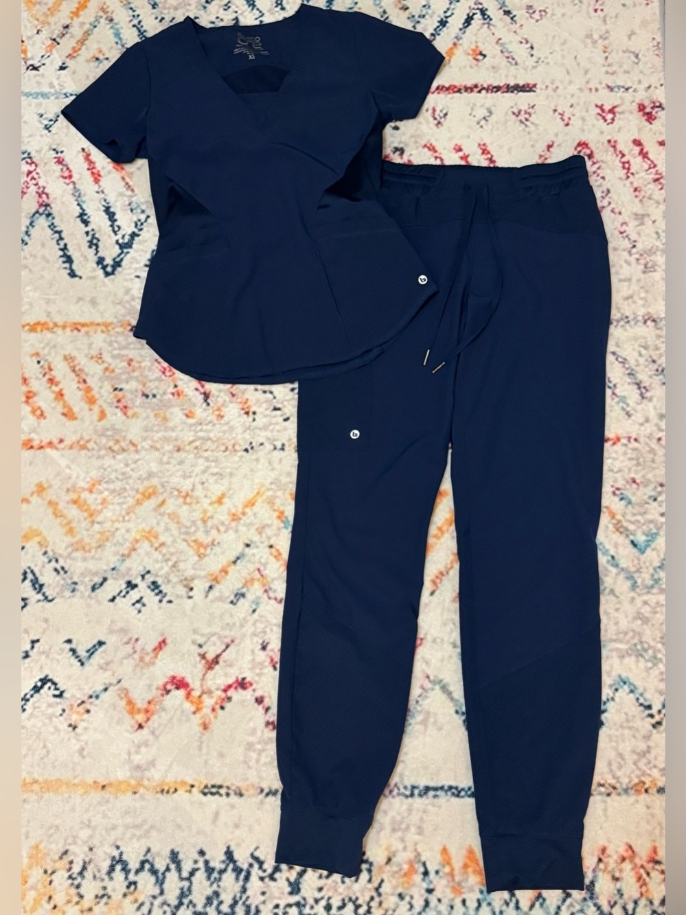 Women's Navy Scrub Set